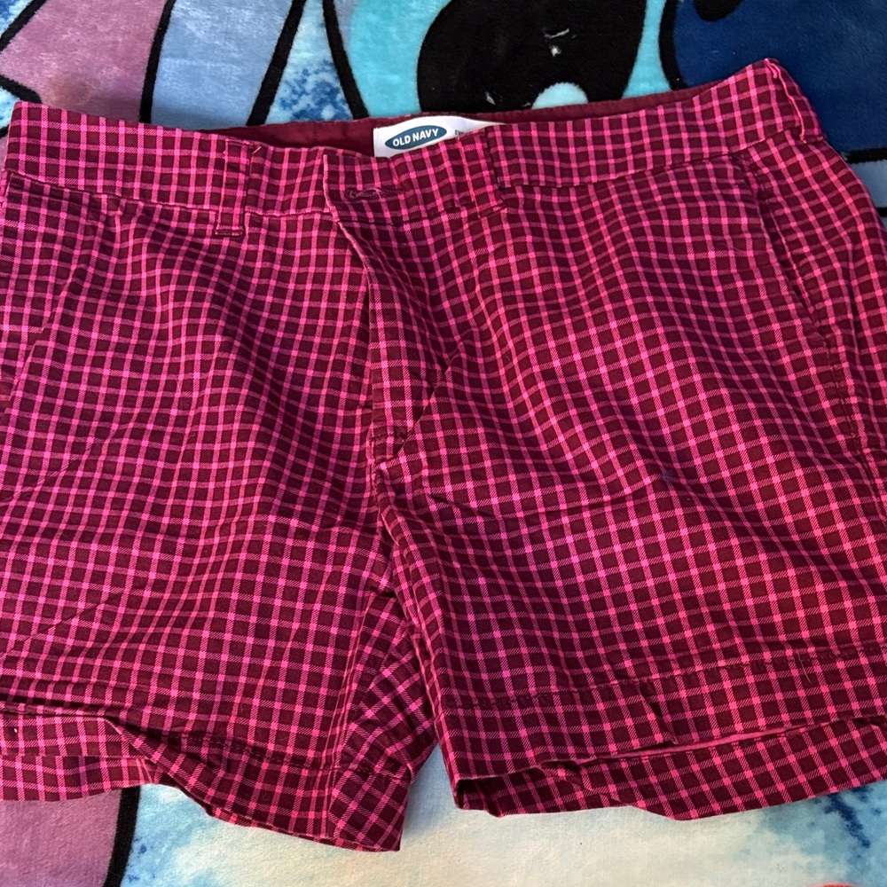 Old Navy Women's Red Checkered Shorts